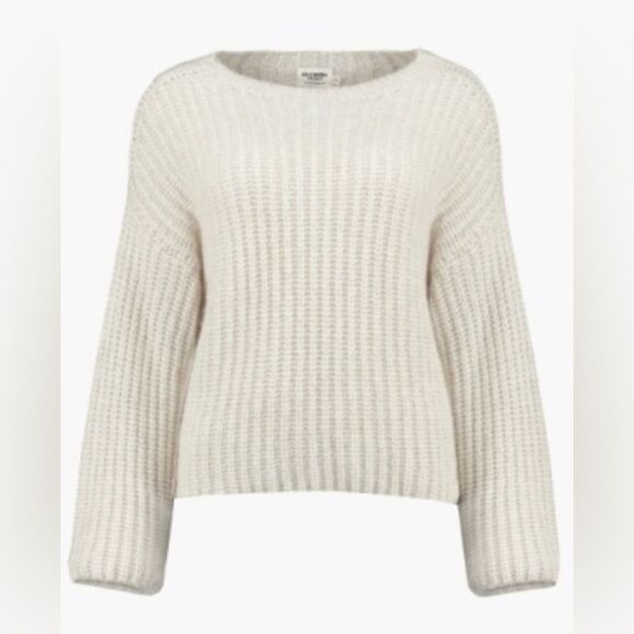 Holebrook Sweden Cajsa Ribbed Merino Wool Blend Sweater Sand Shell small petite - Picture 3 of 12